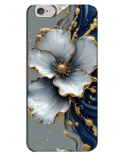 Чохол для iPhone 6 Plus / 6s Plus з картинкою «Біла квітка та золотий флюїд»