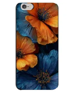Чохол для iPhone 6 Plus / 6s Plus з картинкою «Яскрава синьо-помаранчева флора»
