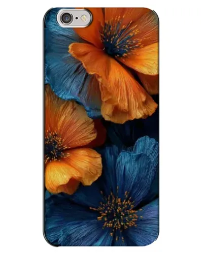 Чохол для iPhone 6 Plus / 6s Plus з картинкою «Яскрава синьо-помаранчева флора»