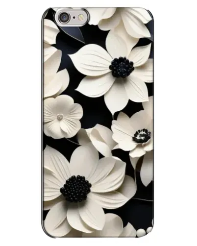 Чохол для iPhone 6 Plus / 6s Plus з картинкою «Об'ємні білі квіти»
