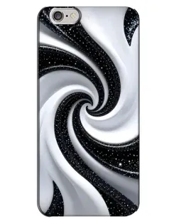 Чохол для iPhone 6 Plus / 6s Plus з картинкою «Чорно-біла спіраль»