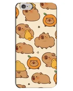 Чехол для iPhone 6 Plus / 6s Plus с картинкой «Капибары с апельсинами» Чехол для iPhone 6 Plus / 6s Plus с картинкой «Капибары с апельсинами»