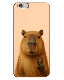 Чехол для iPhone 6 Plus / 6s Plus с картинкой «Капибара виктория»