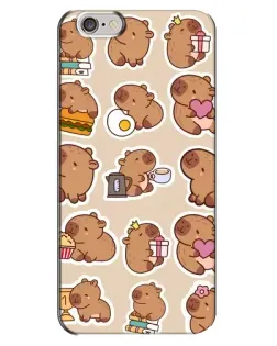 Чехол для iPhone 6 Plus / 6s Plus с картинкой «Капибары паттерн»