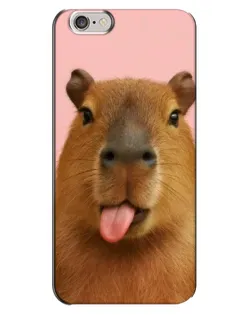 Чехол для iPhone 6 Plus / 6s Plus с картинкой «Капибара с языком»