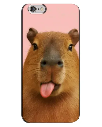Чехол для iPhone 6 Plus / 6s Plus с картинкой «Капибара с языком»