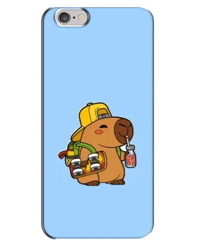 Чехол для iPhone 6 Plus / 6s Plus с картинкой «Капибара на скейте»