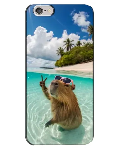 Чехол для iPhone 6 Plus / 6s Plus с картинкой «Капибара на море»