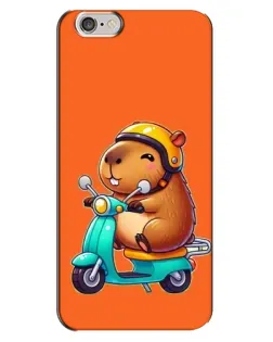 Чехол для iPhone 6 Plus / 6s Plus с картинкой «Капибара на скутере»