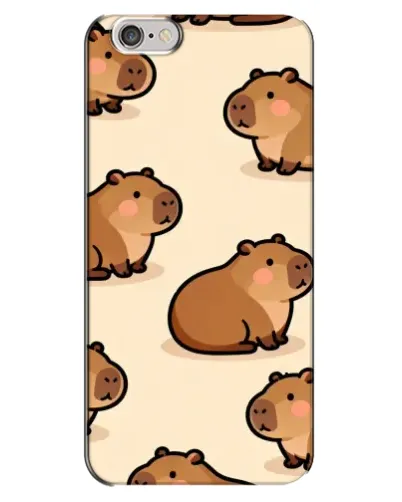 Чехол для iPhone 6 Plus / 6s Plus с картинкой «Паттерн милых капибар»