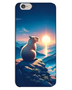 Чехол для iPhone 6 Plus / 6s Plus с картинкой «Закат солнца с капибарой»