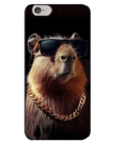 Чехол для iPhone 6 Plus / 6s Plus с картинкой «Капибара золотая цепь»