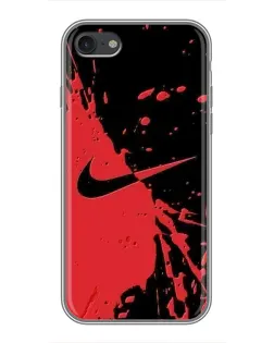 Чехол для iPhone 6 / 6s с картинкой «Красные брызги Nike»