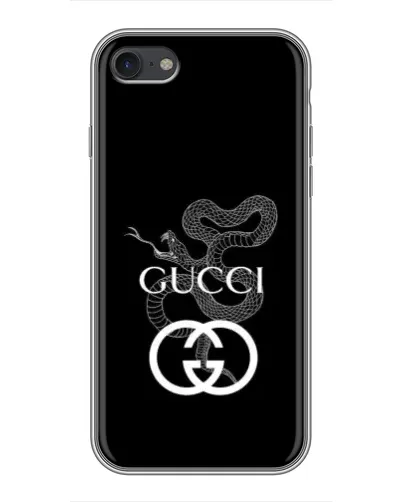 Чохол для iPhone 6 / 6s з картинкою «Gucci — срібна змія»