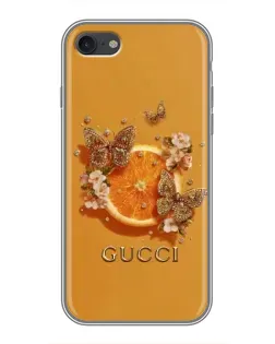 Чехол для iPhone 6 / 6s с картинкой «Gucci — золотые бабочки»
