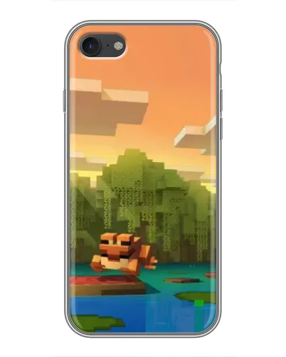 Чехол для iPhone 6 / 6s с картинкой «Майнкрафт закат солнца»