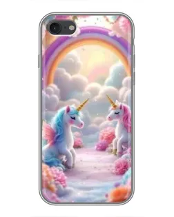 Чохол для iPhone 6 / 6s з картинкою «Веселка і єдинороги»