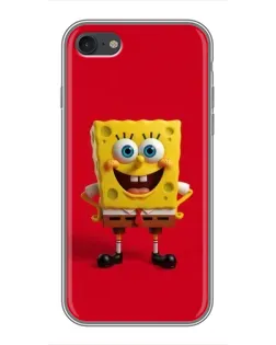 Чохол для iPhone 6 / 6s з картинкою «Спанч Боб на червоному»