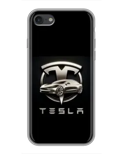 Чохол для iPhone 6 / 6s з картинкою «Tesla — срібне авто»