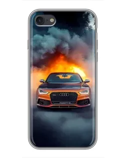Чохол для iPhone 6 / 6s з картинкою «Audi у вогняному диму»