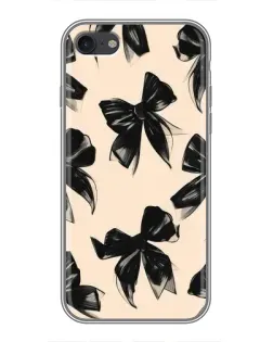 Чехол для iPhone 6 / 6s с картинкой «Паттерн черные банты»