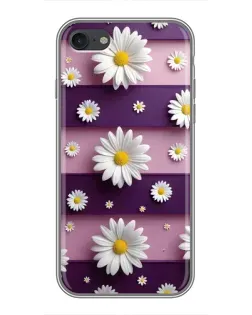 Чохол для iPhone 6 / 6s з картинкою «Ромашки на фіолетовому»