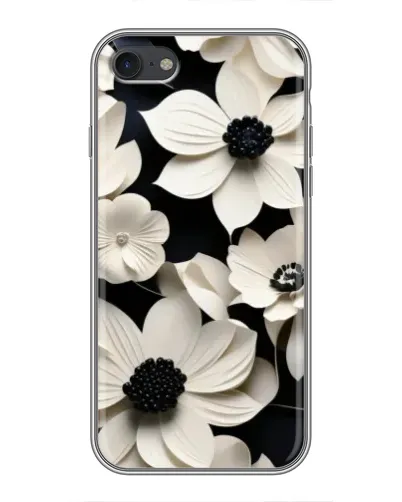 Чохол для iPhone 6 / 6s з картинкою «Об'ємні білі квіти»