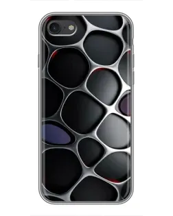 Чохол для iPhone 6 / 6s з картинкою «Об'ємна темна решітка»