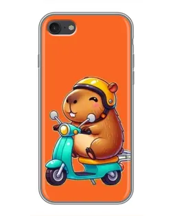Чохол для iPhone 6 / 6s з картинкою «Капібара на скутері»