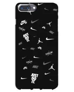 Чохол для iPhone 7 Plus з картинкою «Nike Black Pattern»