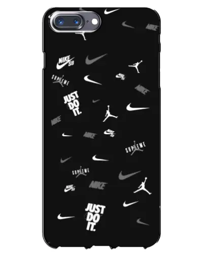 Чохол для iPhone 7 Plus з картинкою «Nike Black Pattern»