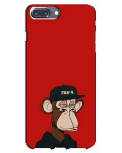 Чохол для iPhone 7 Plus з картинкою «Bored Ape — червоний фон»
