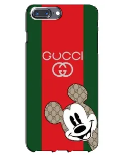 Чохол для iPhone 7 Plus з картинкою «Gucci — смуги та Міккі»