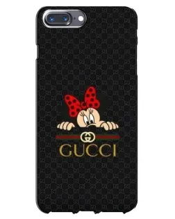 Чохол для iPhone 7 Plus з картинкою «Мінні Маус Gucci — чорний»
