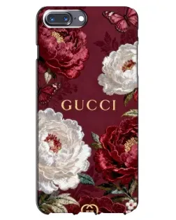 Чохол для iPhone 7 Plus з картинкою «Gucci — бордові троянди»