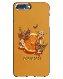 Чохол для iPhone 7 Plus з картинкою «Gucci — золоті метелики»