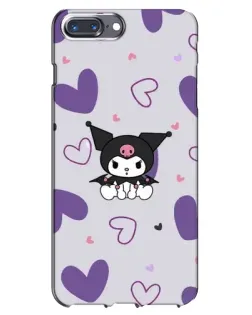 Чохол для iPhone 7 Plus з картинкою «Kuromi та лавандові серця»