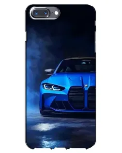Чохол для iPhone 7 Plus з картинкою «Блакитна BMW M4»
