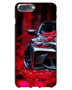 Чохол для iPhone 7 Plus з картинкою «Спортивна BMW та квіти»