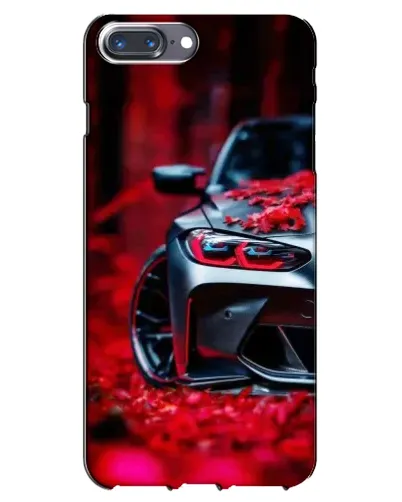 Чохол для iPhone 7 Plus з картинкою «Спортивна BMW та квіти»