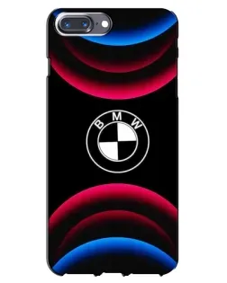 Чохол для iPhone 7 Plus з картинкою «Логотип BMW та неонові дуги»
