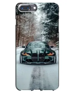 Чохол для iPhone 7 Plus з картинкою «BMW у зимовому лісі»