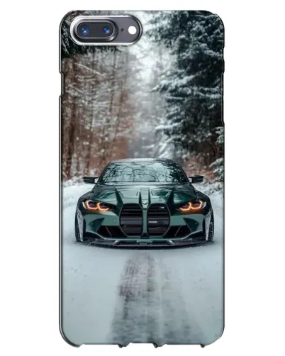 Чохол для iPhone 7 Plus з картинкою «BMW у зимовому лісі»