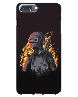 Чохол для iPhone 7 Plus з картинкою «PUBG — вогняний силует»