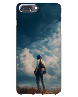 Чохол для iPhone 7 Plus з картинкою «Герой PUBG на скелі»