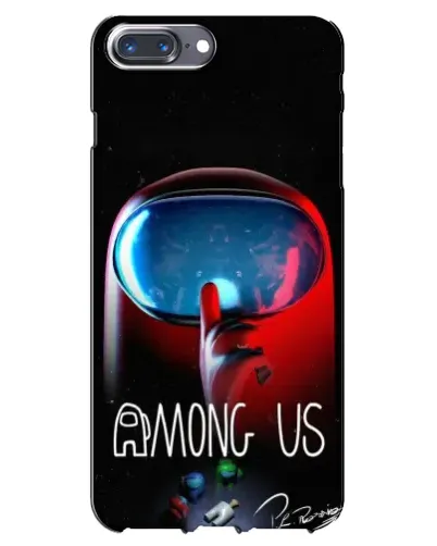 Чохол для iPhone 7 Plus з картинкою «Червоний імпостер — макро»