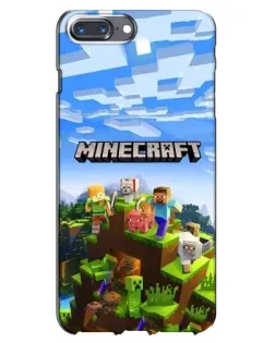 Чохол для iPhone 7 Plus з картинкою «Minecraft класичний світ»