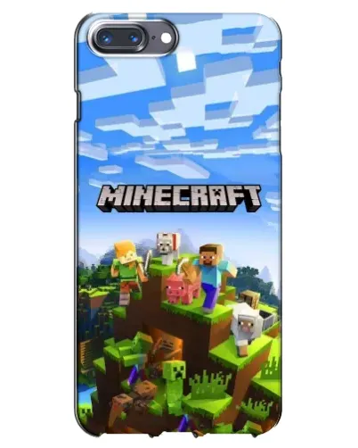 Чохол для iPhone 7 Plus з картинкою «Minecraft класичний світ»