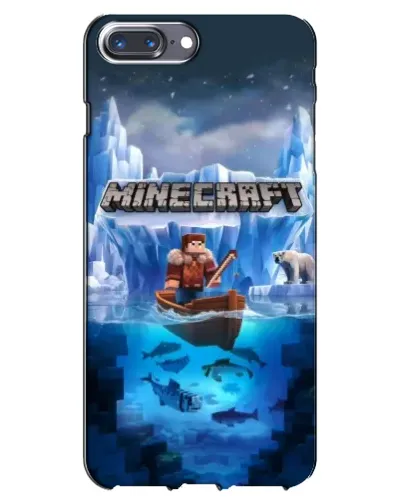 Чохол для iPhone 7 Plus з картинкою «Minecraft льодянийсвіт»