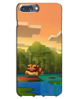 Чохол для iPhone 7 Plus з картинкою «Майнкрафт захід сонця»